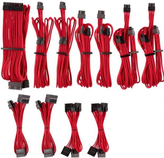 Corsair PSU Cable Kit Type 4 - Pro Kit - Gen4 - Rot