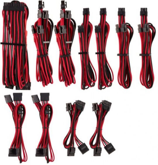 Corsair PSU Cable Kit Type 4 - Pro Kit - Gen4 - Rot/Schwarz