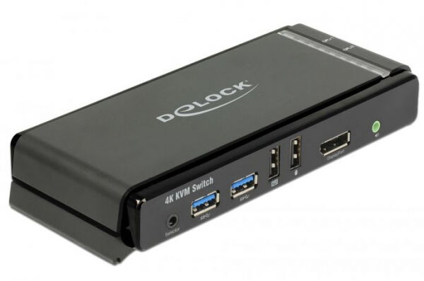 DeLock 11467 - DisplayPort 1.2 KVM Switch 4K 60 Hz mit USB 3.0 und Audio