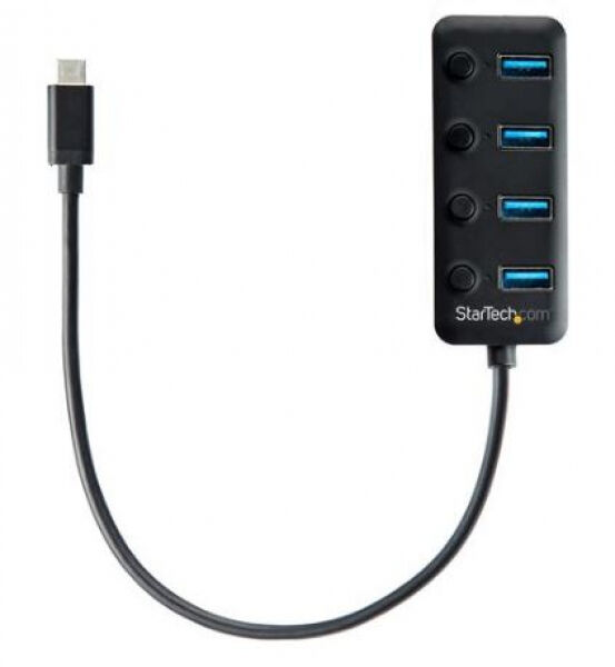 StarTech.com Startech HB30C4AIB - 4 Port USB-C Hub - 4x USB-A mit individuellen An/Aus-Schaltern