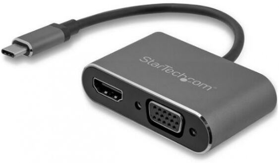 StarTech.com Startech CDP2HDVGA - USB-C auf VGA und HDMI Adapter - 2-in-1 - 4K 30Hz - Space Grey