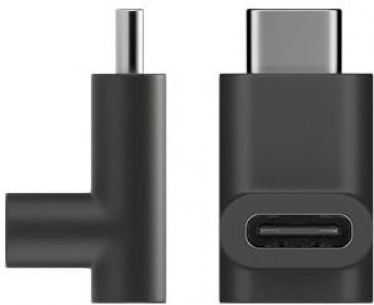 goobay 55556 - Adapter USB-C Buchse > USB-C Stecker - 90 Grad abgewinkelt - Schwarz