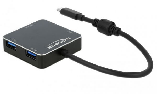 DeLock 64042 - 3 Port USB 3.1 Gen 1 Hub mit USB Type-C Anschluss und SD + Micro SD Slot