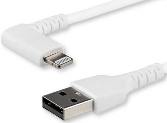 StarTech.com Startech RUSBLTMM1MWR - abgewinkeltes Lightning auf USB-Kabel - Apple MFi zertifiziert Weiss - 1m