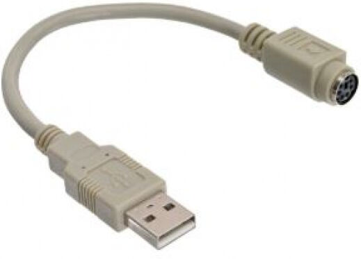 InLine 33102 - USB Adapter Kabel - USB Stecker A auf PS/2 Buchse - 0,20m