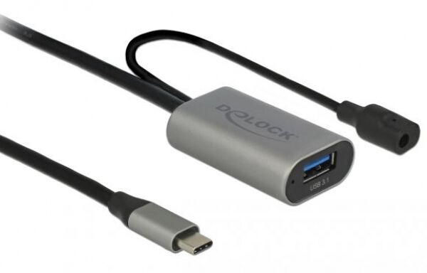 Delock 85391 - Aktives USB 3.1 Gen 1 Verlängerungskabel USB Type-C zu USB Typ-A 5 m