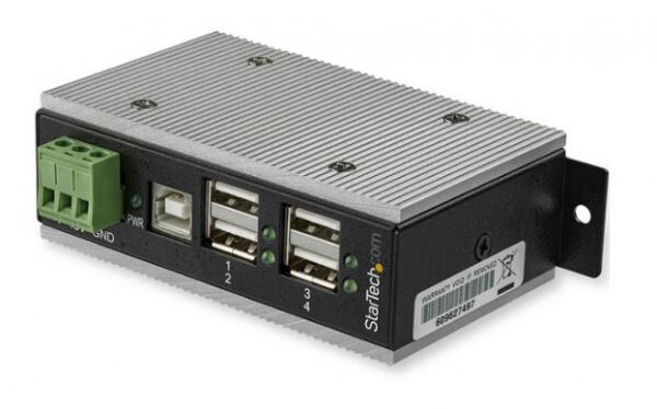 StarTech.com Startech HB20A4AME - 4-Port Industrial USB 2.0 Hub mit ESD-Schutz & 350W Überspannungsschutz