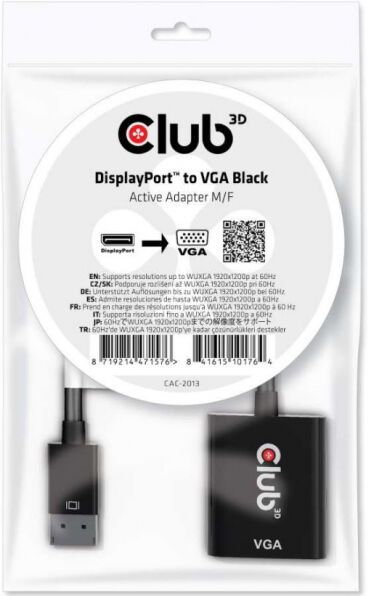 Club 3D CAC-2013 - Adapter DisplayPort > VGA aktiv