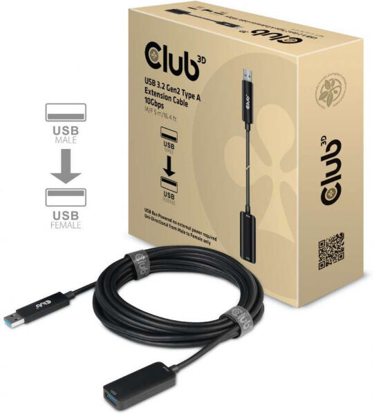 Club 3D CAC-1411 - USB 3.2 A Verlängerungskabel 10 Gbits - 5m