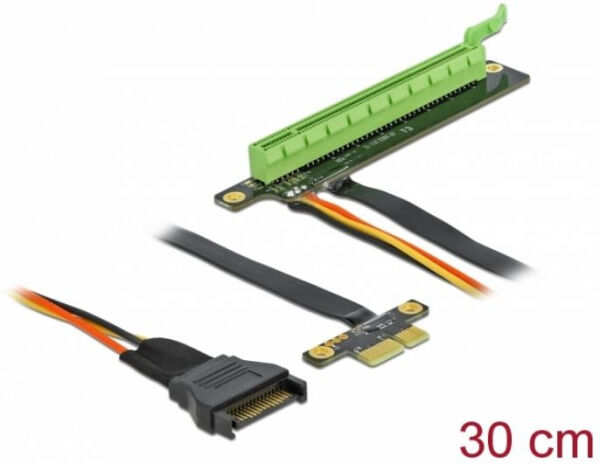 DeLock 85762 - Riser Karte PCI Express x1 zu x16 mit flexiblem Kabel 30 cm
