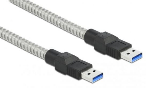 DeLock 86776 - USB 3.2 Gen 1 Kabel Typ-A Stecker zu Typ-A Stecker mit Metallmantel - 2m
