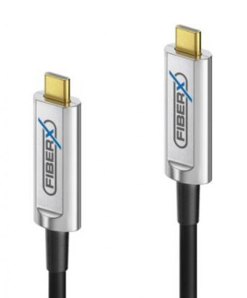 PureLink USB3.1 Gen2 USB-C-C, 20m Schwarz 10Gbps Glasfaser für Daten,Kupfer für Strom