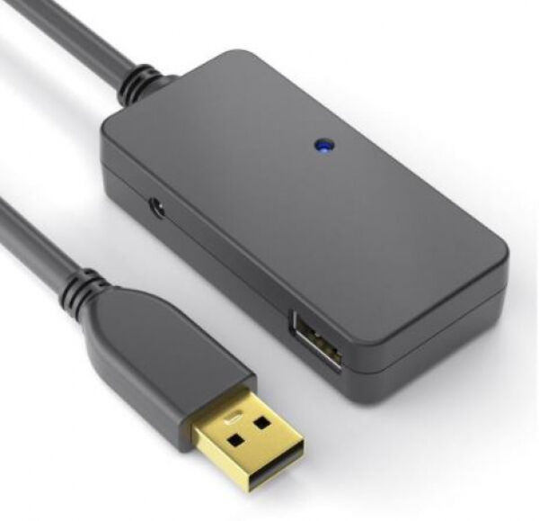 PureLink USB2.0 Verlängerungskabel 12 Meter aktive Verstärkung, inkl. 4 Port Hub