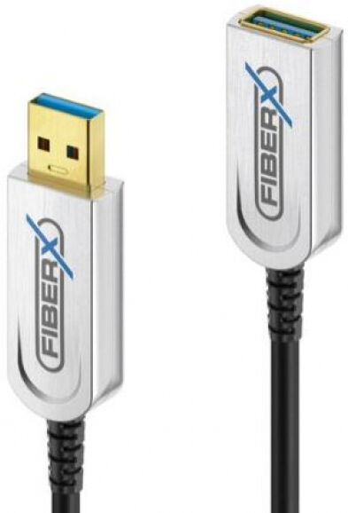 PureLink USB3.1 USB-A-A, 15m Verlängerung 10Gbps Glasfaser für Daten,Kupfer für Strom