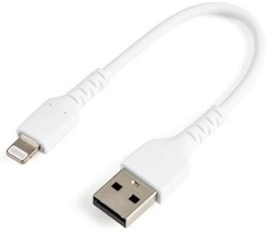 StarTech.com Startech RUSBLTMM15CMW - strapazierfähiges weisses USB-A auf Lightning-Kabel - 15cm