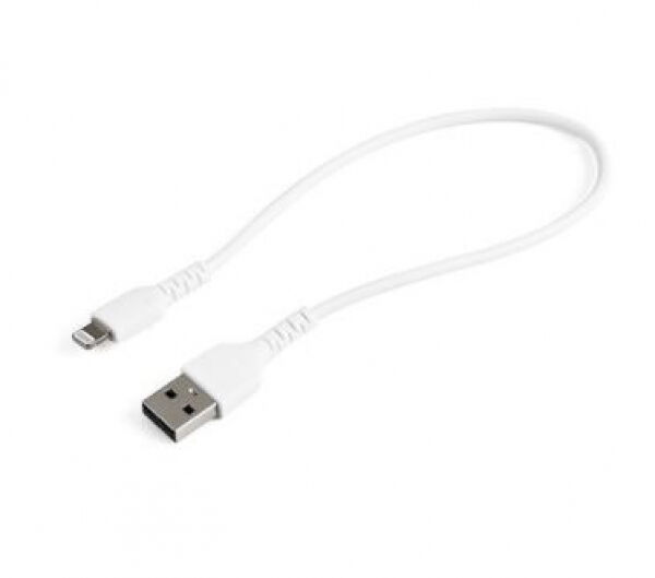 StarTech.com Startech RUSBLTMM30CMW - strapazierfähiges weisses USB-A auf Lightning-Kabel - 30cm