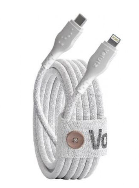 Divers Volutz Cableogy II - USB 2.0-Kabel USB-C - Lightning Weiss - 1.5m
