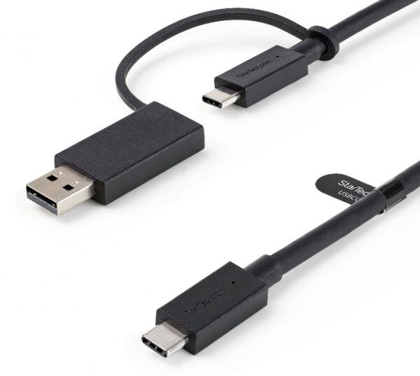 StarTech.com Startech USBCCADP - USB-C Kabel mit USB-A Adapter Dongle - Hybrid 2-in-1 USB-C Kabel mit USB-A - USB-C auf USB-C - 1m