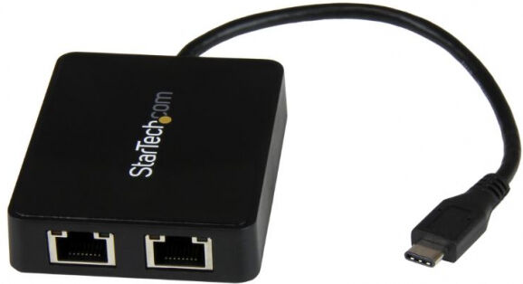 StarTech.com Startech US1GC301AU2R - USB-C auf Dual-Gigabit Ethernet Adapter mit USB (Typ-A) Anschluss