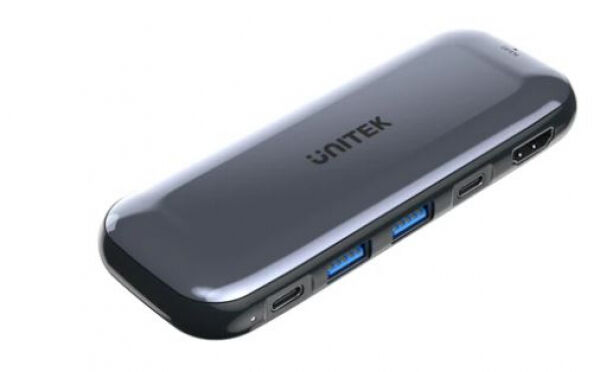 Unitek D1046A - uHUB H6 Storage 6-in-1 USB-C M.2 SSD Storage Hub with 10Gbps Data, HDMI and PD 100W