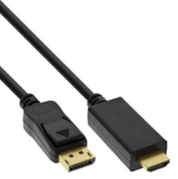 InLine DisplayPort zu HDMI Konverter Kabel, 4K/60Hz, schwarz - 1m