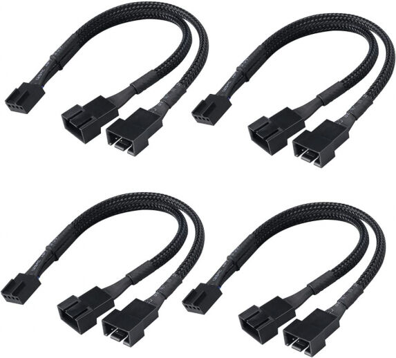 Akasa AK-CBFA04-KT04 - PWM Lüftersplitter, 4er Pack - schwarz