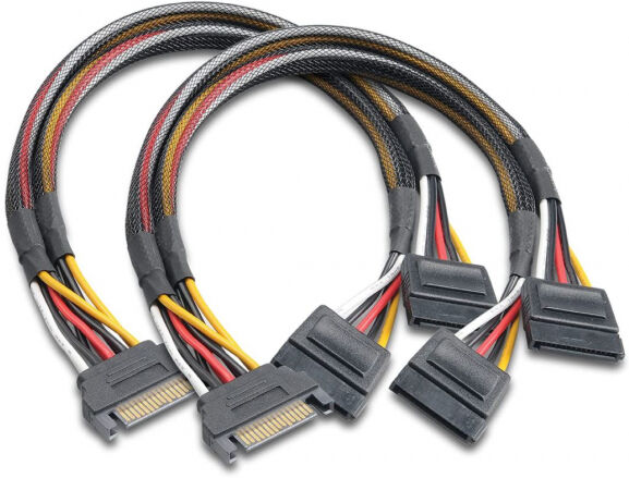 Akasa AK-CBPW05-KT02 - SATA Strom-Y-Kabel - 30cm - 2er Pack