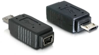 DeLock 65063 - Adapter USB micro-B Stecker zu mini USB 5pin Buchse