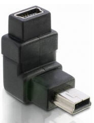 DeLock 65096 - Mini-B zu Mini-B - Mini-B/Buchse zu Mini-B Stecker - 90 Grad gewinkelt