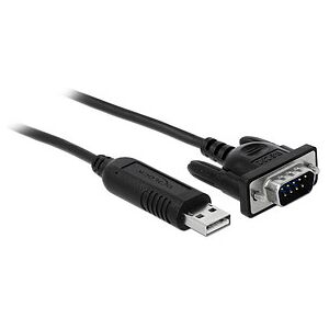 DeLOCK USB A/D-SUB 9 Kabel 1,8 m schwarz