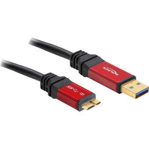 DELOCK 82762 - USB 3.0 Kabel, A Stecker auf Micro B Stecker, 3 m