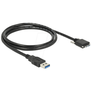 DELOCK 83597 - USB 3.0 Kabel, A Stecker auf Micro B, Schrauben, 1 m