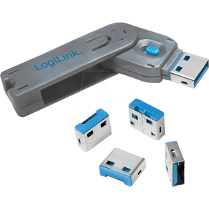 LOGILINK AU0043 - USB-A-Port Schloss (1x Schlüssel, 4x Schlösser)