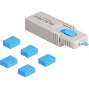 DELOCK 20923 - USB-A Port Schloss Set (1x Schlüssel, 5x Schlösser)