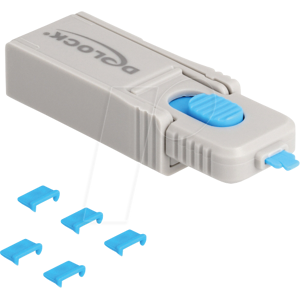 DELOCK 20925 - Micro-USB Port Schloss Set (1x Schlüssel, 5x Schlösser)