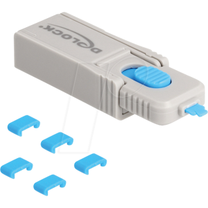 DELOCK 20926 - USB-C Port Schloss Set (1x Schlüssel, 5x Schlösser)