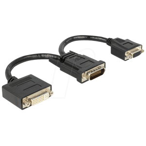 DELOCK 65555 - DMS-59 Adapter, DMS-59 Stecker auf 1x DVI-I Buchse/ VGA