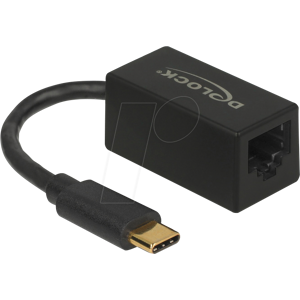 DELOCK 66043 - Netzwerkkarte, USB Typ C, Gigabit Ethernet, 1x RJ45