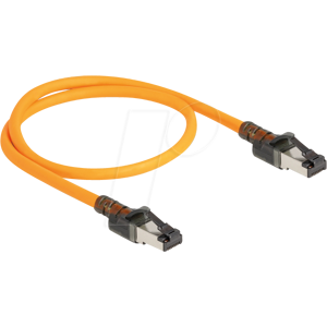 DELOCK 80403 - LED Patchkabel, Cat.6a, S/FTP, USB Type-C™, orange, 0,5m