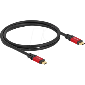 DELOCK 80652 - USB 4.0 Kabel, 20 Gbit/s, 100 W, 4K 60Hz, 0,8 m