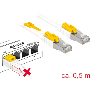 DELOCK 85330 - Patchkabel RJ45 Cat.6A SFTP Secure 0,5 m