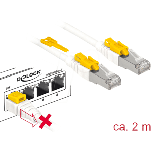 DELOCK 85332 - Patchkabel RJ45 Cat.6A SFTP Secure 2,0 m