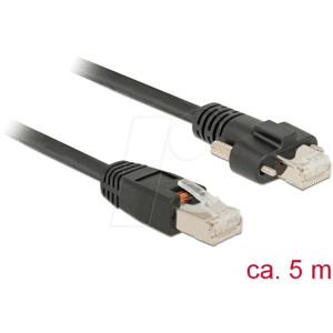 DELOCK 85670 - Patchkabel RJ45 Cat.6 S/FTP mit Schrauben 5,0 m