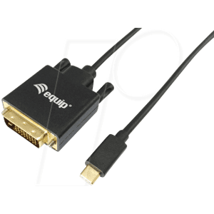 EQUIP 133468 - USB Type-C zu DVI-D Dual Link-Kabel, Stecker - Stecker, 1,8m
