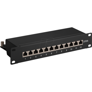 GOOBAY 93796 - Patchpanel, 10'', 12-Port, Cat.6a, 1 HE