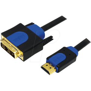 LOGILINK CHB3110 - HDMI/DVI Kabel, bidirektional, 1080p, schw/blau, 10 m