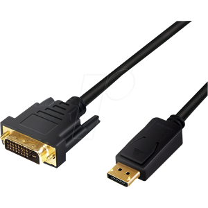 LOGILINK CV0130 - Displayport 1.2 Stecker auf  DVI 24+1 Stecker, 1080p, 1 m