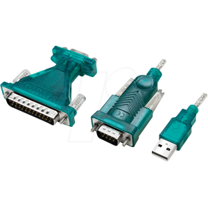 LOGILINK UA0042B - USB 2.0 Konverter, A Stecker auf DB9/DB25, 1,3 m