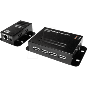 LOGILINK UA0252 - USB 2.0 Cat.5 Extender max. 50m mit 4 Port Hub