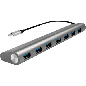 LOGILINK UA0310 - USB 3.0 7-Port Hub, Aluminium, USB-C-Kabel